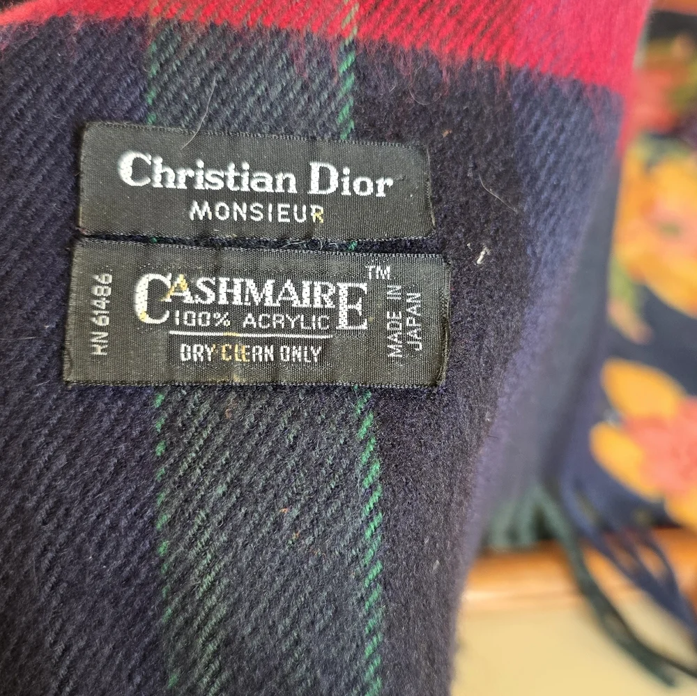Vintage Christian Dior Cashmere Scarf